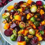 Winter Vegetable Salad with Butternut Squash, Brussels Sprouts, and Beets