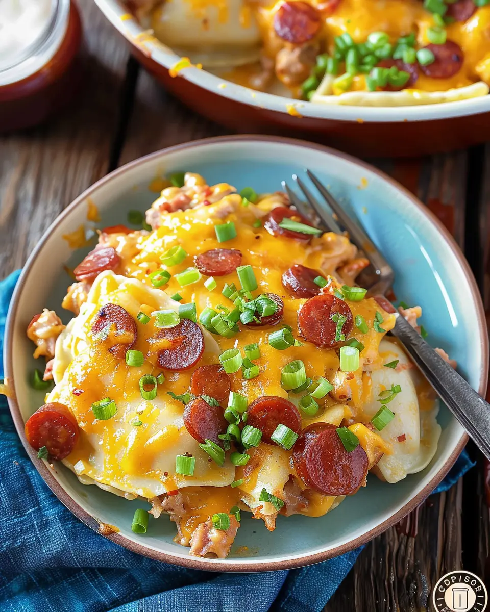Crock Pot Pierogi and Kielbasa Casserole: Easy Comfort Food Delight