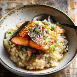Japanese Style Risotto with Seared Salmon