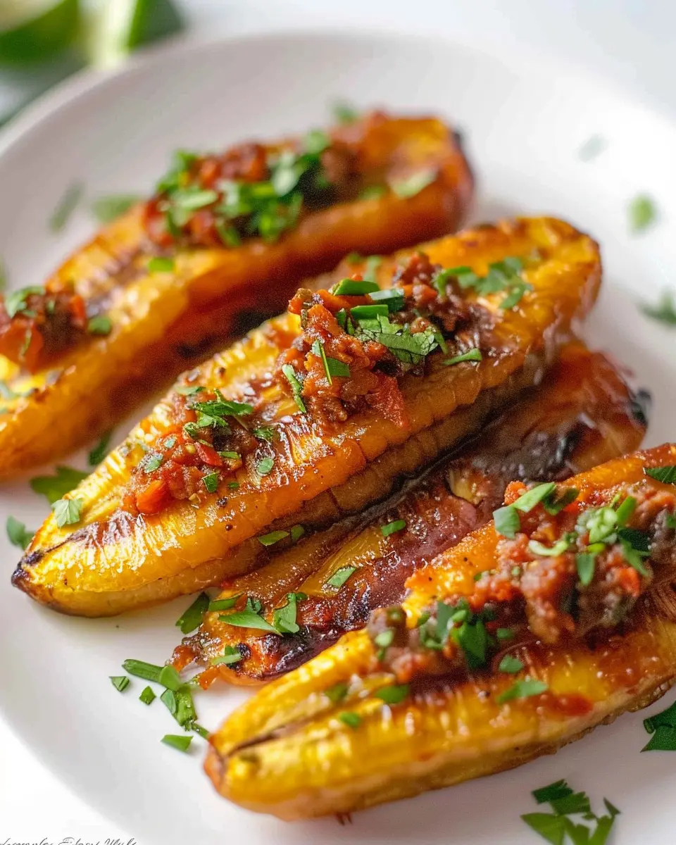 Stuffed Baked Plantains: Easy &amp; Delicious Turkey Bacon Delight