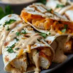Cheesy Garlic Chicken Wraps