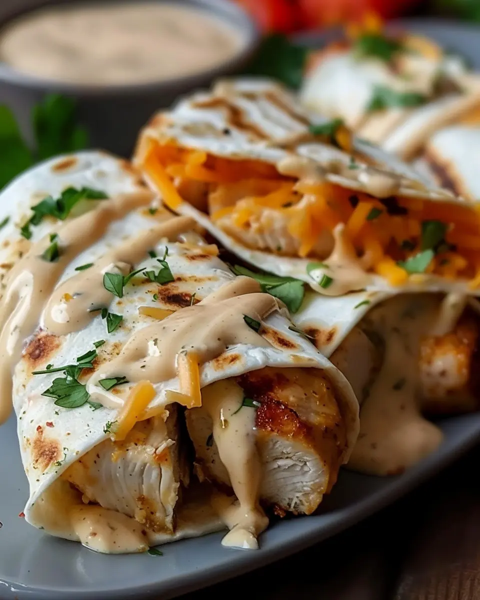 Cheesy Garlic Chicken Wraps: Easy, Tasty Dinner Idea for All