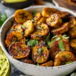 Baked Plantains with Avocado Dip