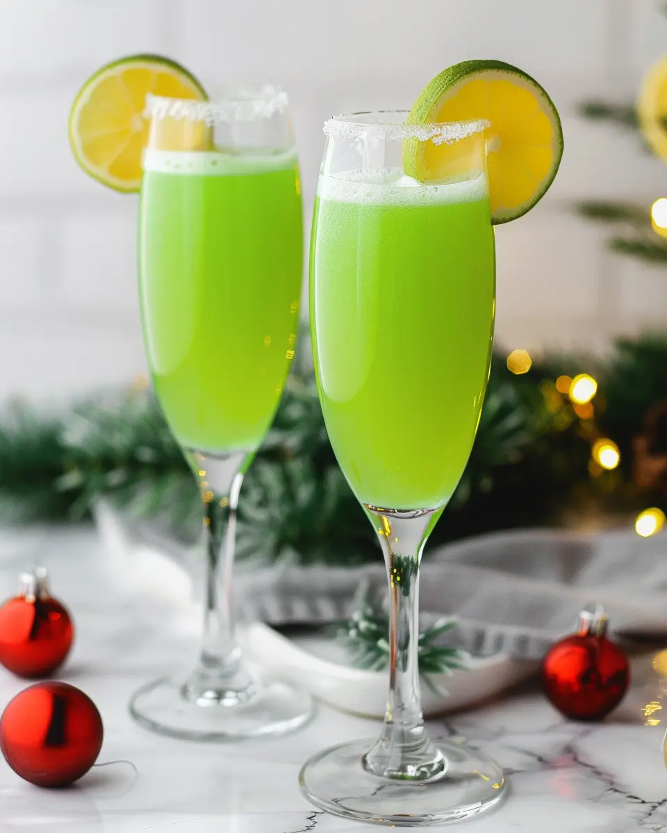 Grinch Mimosa: Easy Festive Drink for Holiday Cheer
