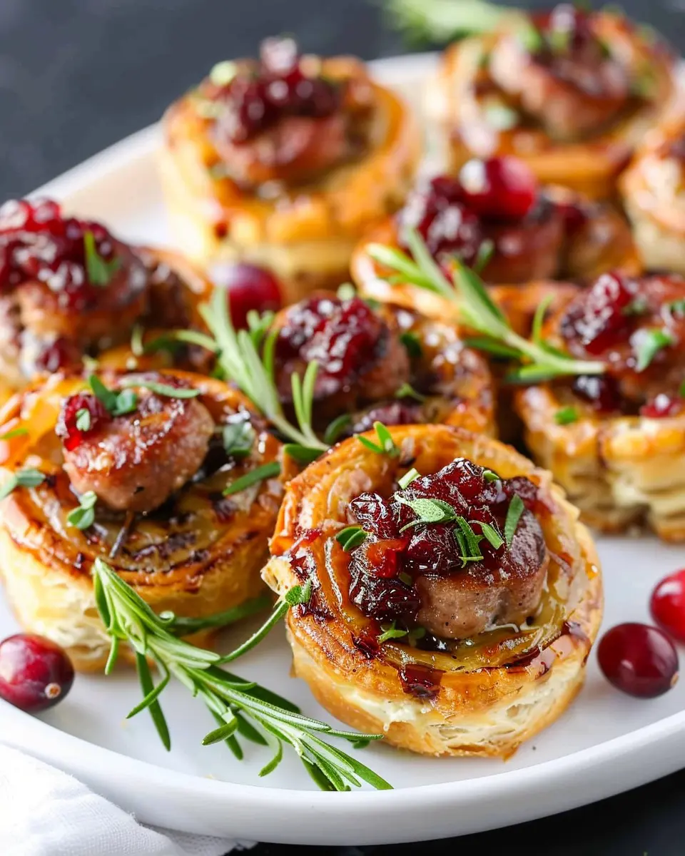 Sausage Cranberry Brie Bites: Easy Appetizer for Any Gathering