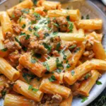 Creamy Sausage Rigatoni