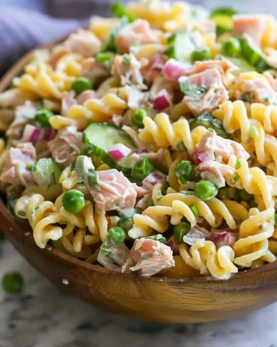 Tuna Pasta Salad Delight: Easy Recipe with Turkey Bacon Twist