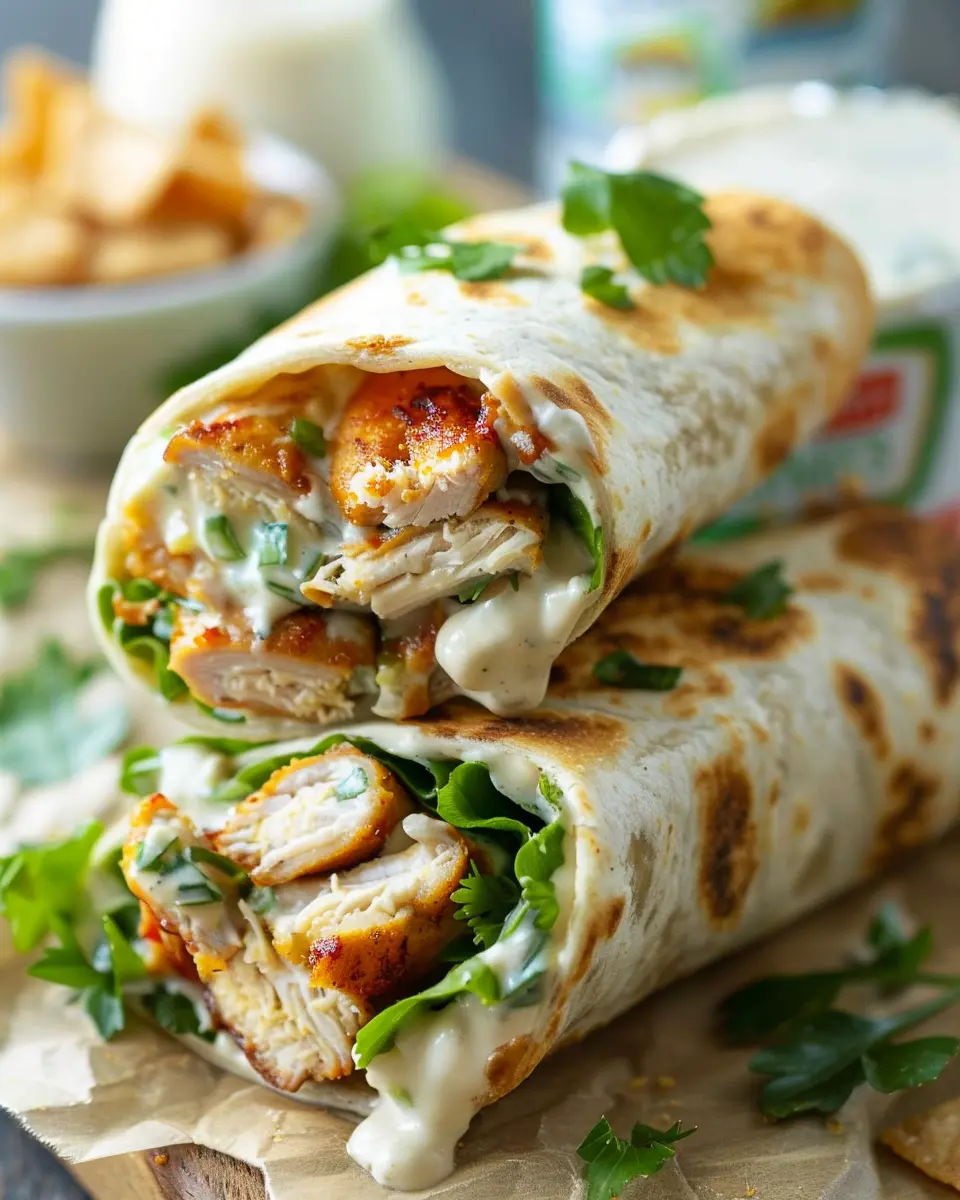 Chicken Ranch Wraps with Turkey Bacon: A Juicy Homemade Delight