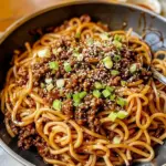 Mongolian Ground Beef Noodles
