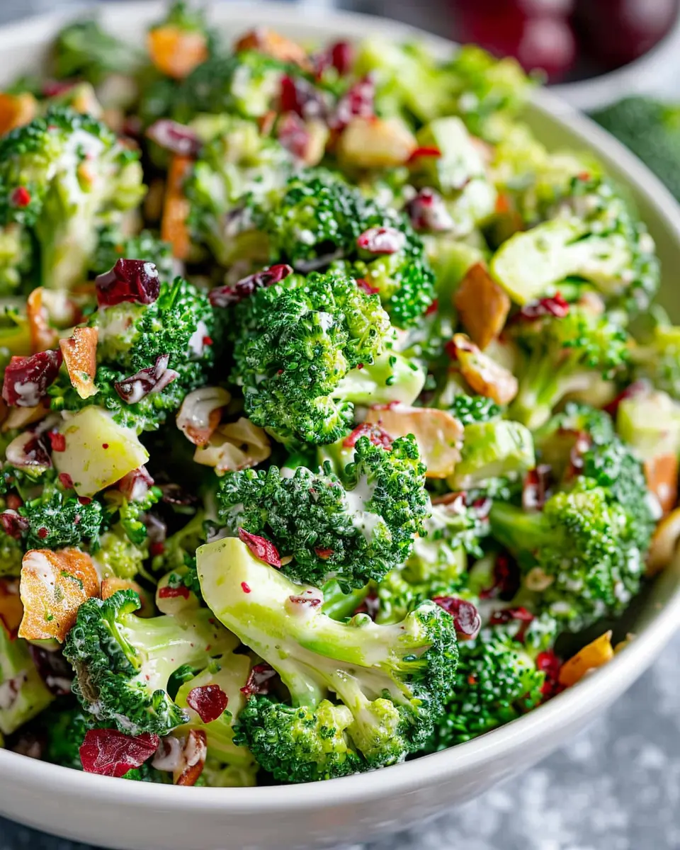 The Best Broccoli Salad with Turkey Bacon and Chicken Ham Delight