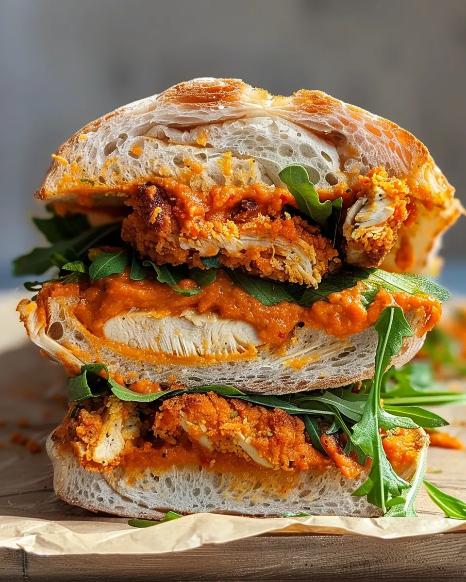Crunchy Chicken Romesco Sandwich: A Delightful Twist on Flavor