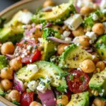 Chickpea Feta Avocado Salad
