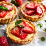 Strawberry Honey Custard Tarts with Lemon Curd