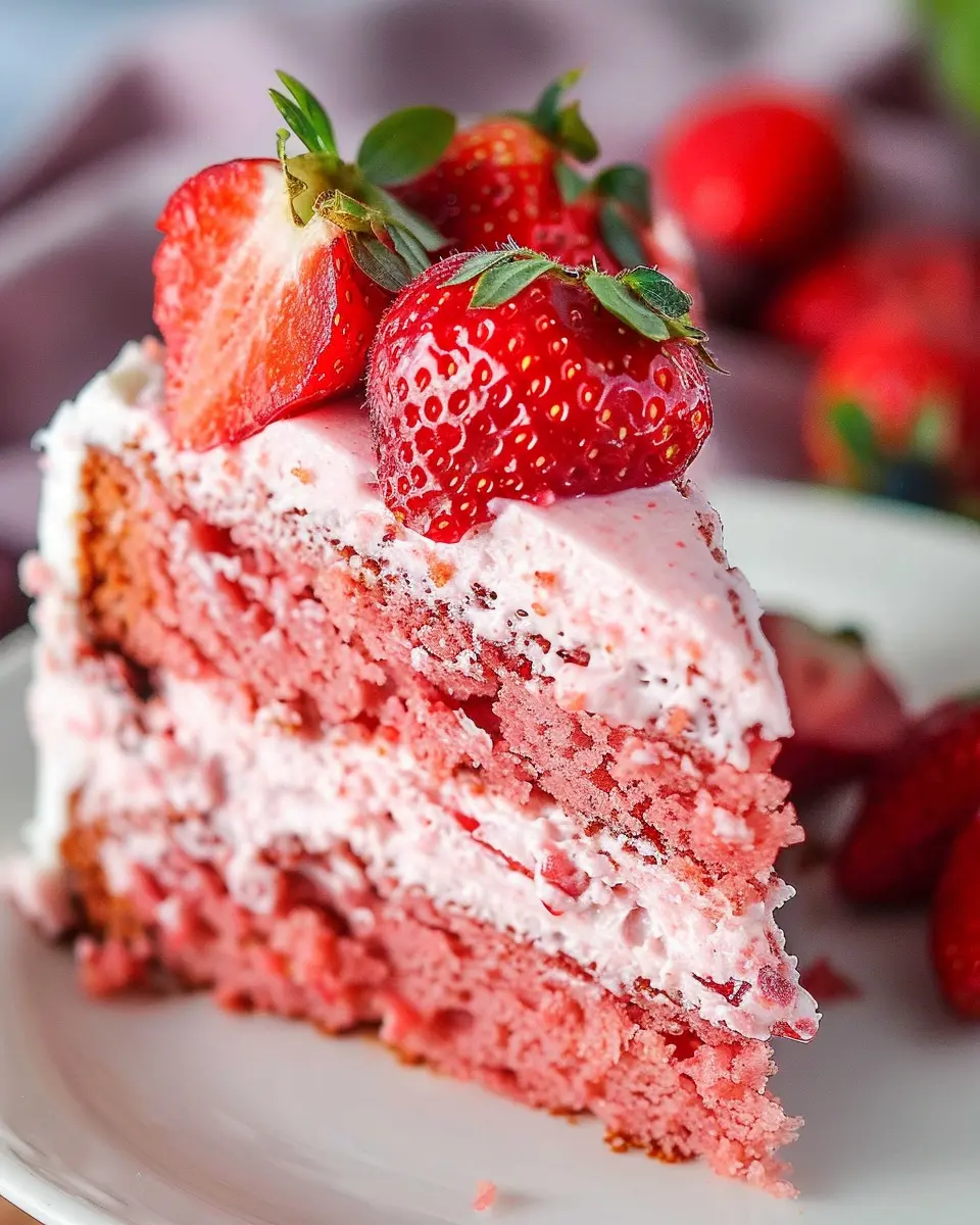 fresh strawberry cake